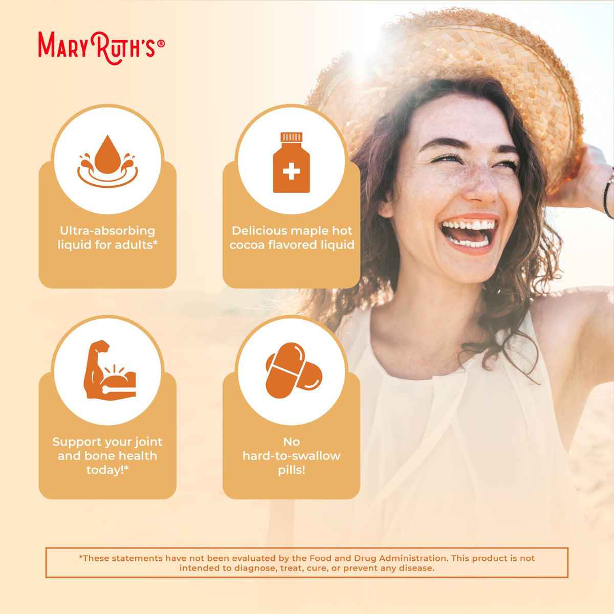 MaryRuth Organics Collagen Booster Liposomal, Sugar Free, Liquid Collagen Booster with Vitamin C, Vitamin E, Zinc, Copper & Silica, Skin Care & Joint Support Supplement, Vegan, Non-GMO, 7.6 Fl Oz - Maple Wellness Supplements