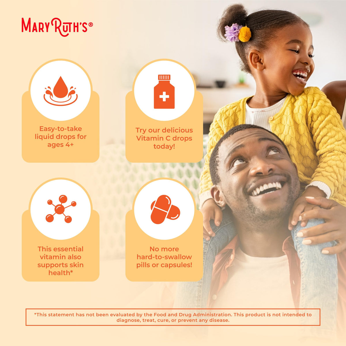 MaryRuth Organics Organic Vitamin C Supplement | Liquid Vitamin C Liquid Drops for Adults & Kids | Immune Support Supplement for Overall Health | Vegan | Non-GMO | Gluten Free | 4 Fl Oz - Maple Wellness Supplements