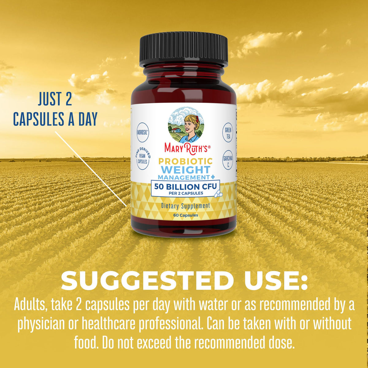MaryRuth Organics Probiotics Capsule for Women & Men | Weight Management | Digestive - Maple Wellness Supplements