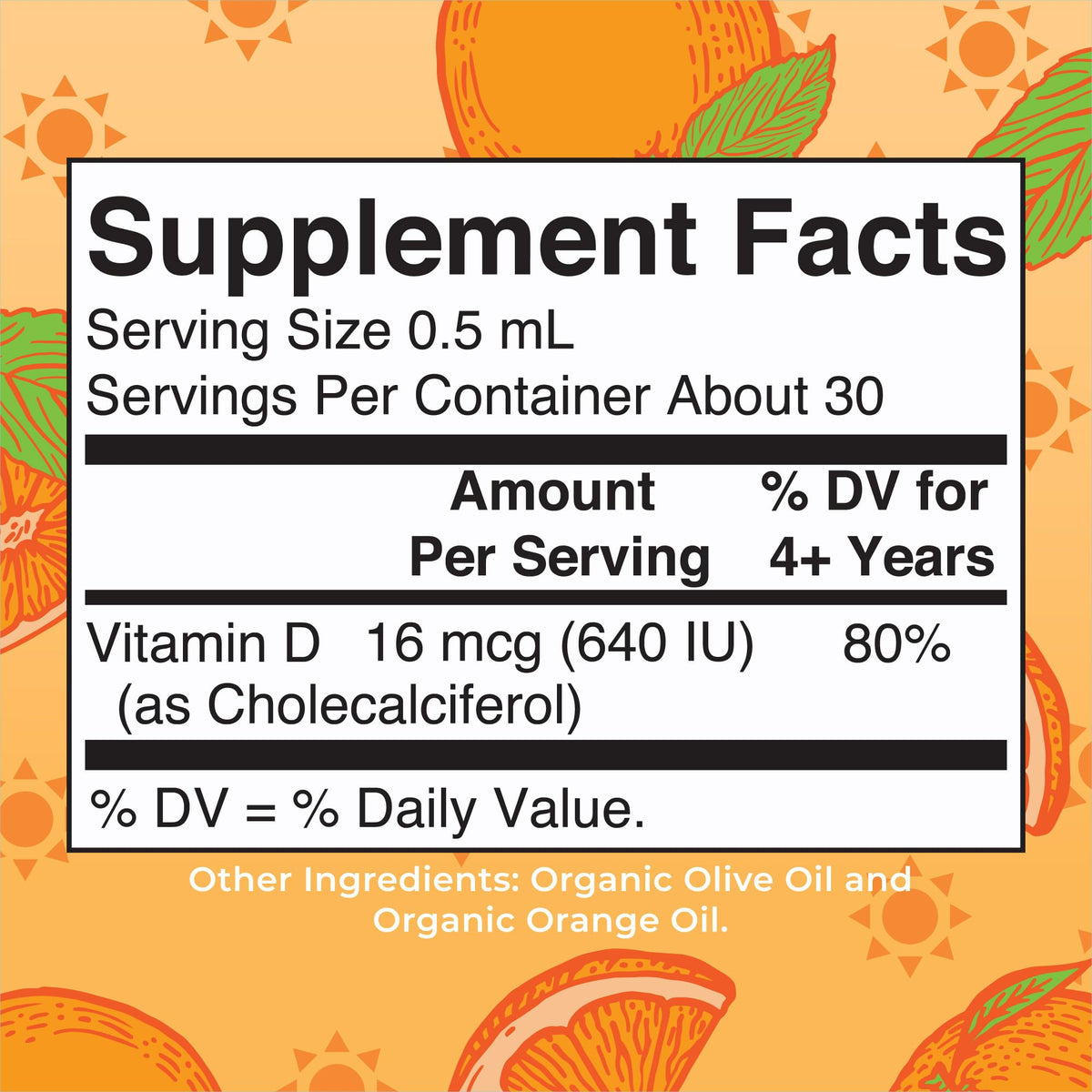 MaryRuth Organics USDA Organic Vitamin D3 Liquid Drops for Kids | 640 IU Vitamin D3 Per Serving | Kids Immune Support & Bone Health Supplement | Formulated for Ages 4-13 | 0.5oz | 30 Servings - Maple Wellness Supplements