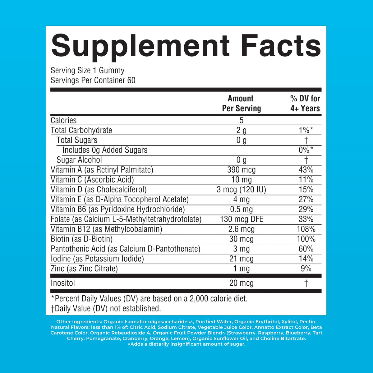 MARYRUTH'S Kids Vitamins | Multi | Sugar Free | 2 Month Supply | Kids Multivitamin Gummies for Ages 2+ | Vegan | Only 1 Gummy a Day | 60 Count - Maple Wellness Supplements