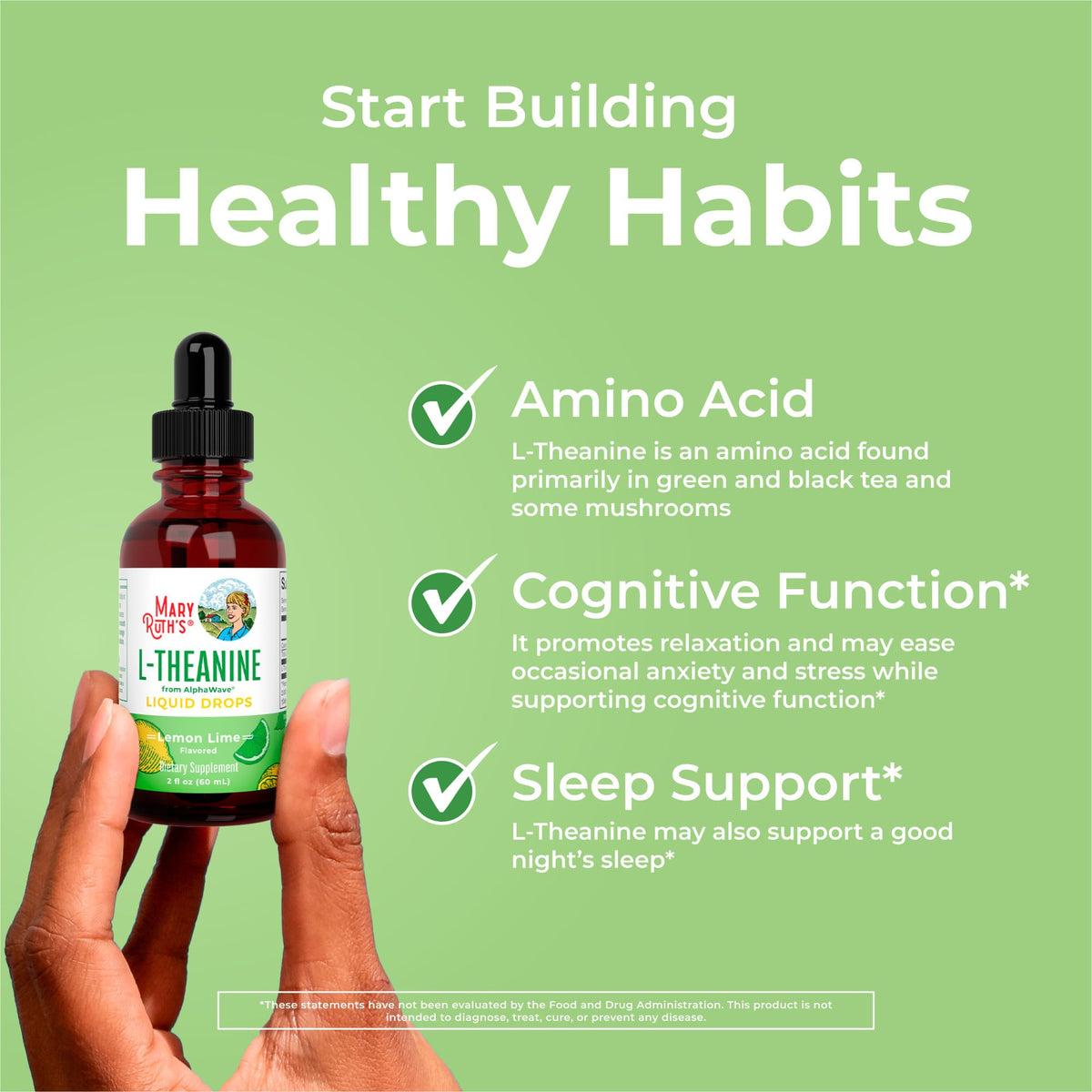 MaryRuth's L Theanine 200mg Liquid Drops | Mood Support for Adults & Kids | Focus Supplement | Natural Sleep Support | Vegan | Non-GMO | Gluten Free | 30 Servings - Maple Wellness Supplements