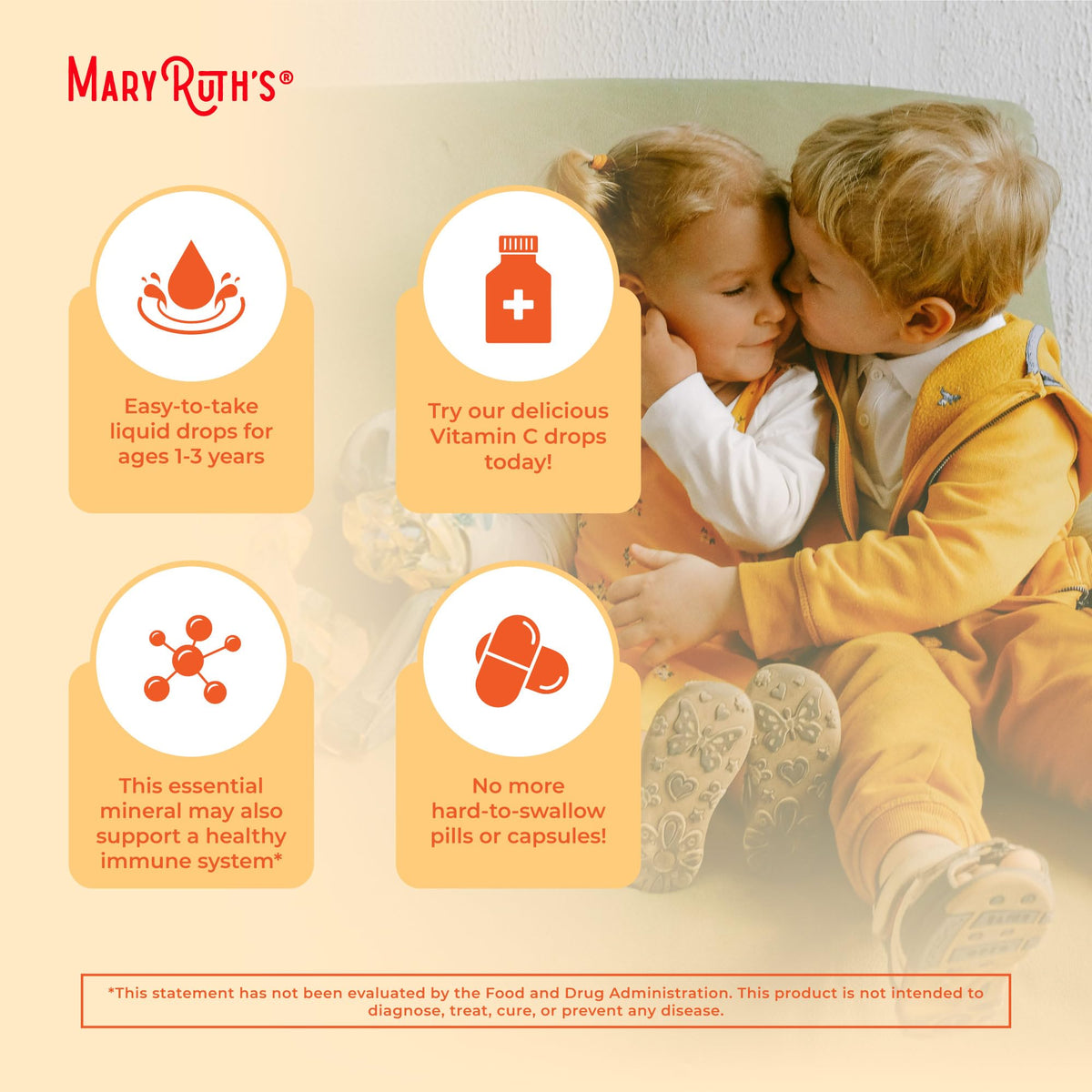 MARYRUTH'S Organic Toddler Vitamin C Drops for Immunity | Ages 1-3 Years | 15 mg Per Serving | Vitamin C for Immune Support & Overall Health | Vegan | Sugar Free - Maple Wellness Supplements