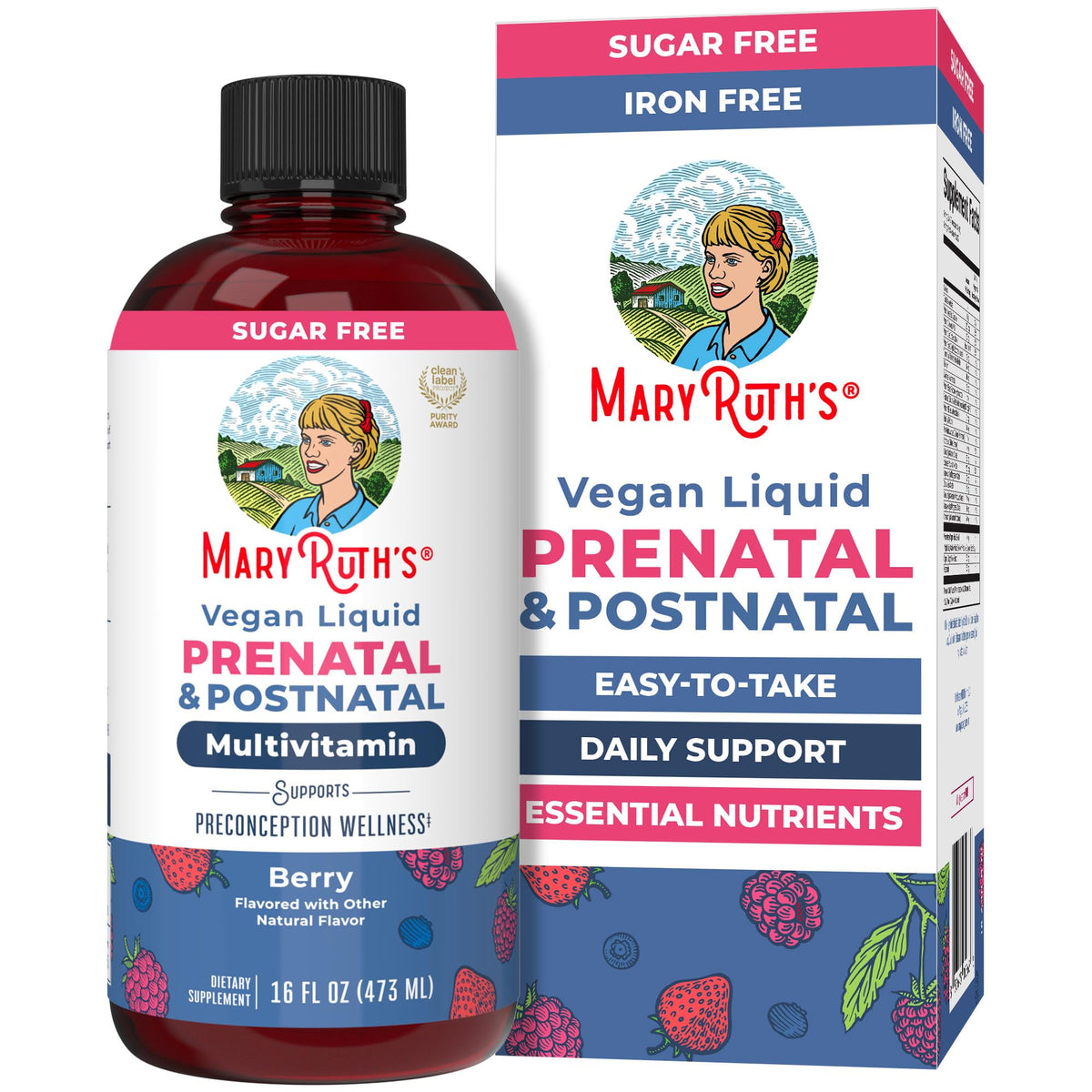 MARYRUTH'S Postnatal & Prenatal Vitamins for Women | Sugar Free | Womens Multivitamin for Pre-Conception, Pregnancy & Nursing | Ginger - Maple Wellness Supplements