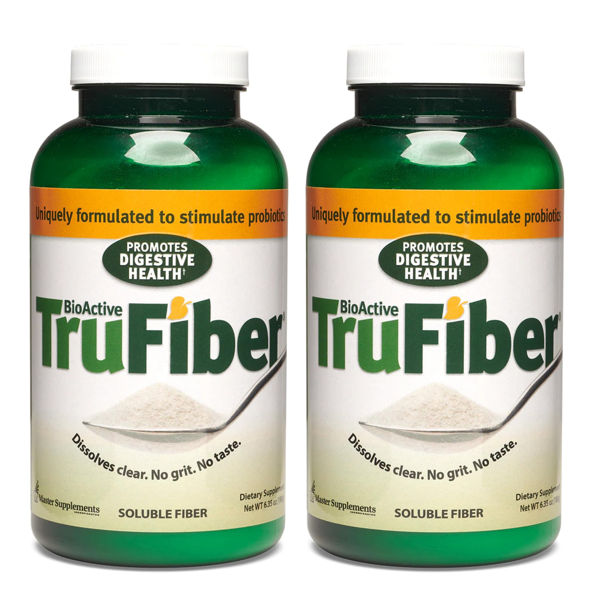 Master Supplements TruFiber - 6.35 oz, Pack of 2 - Prebiotic Fiber to Help Boost Probiotic Growth - Supports Digestive Health - Maple Wellness Supplements