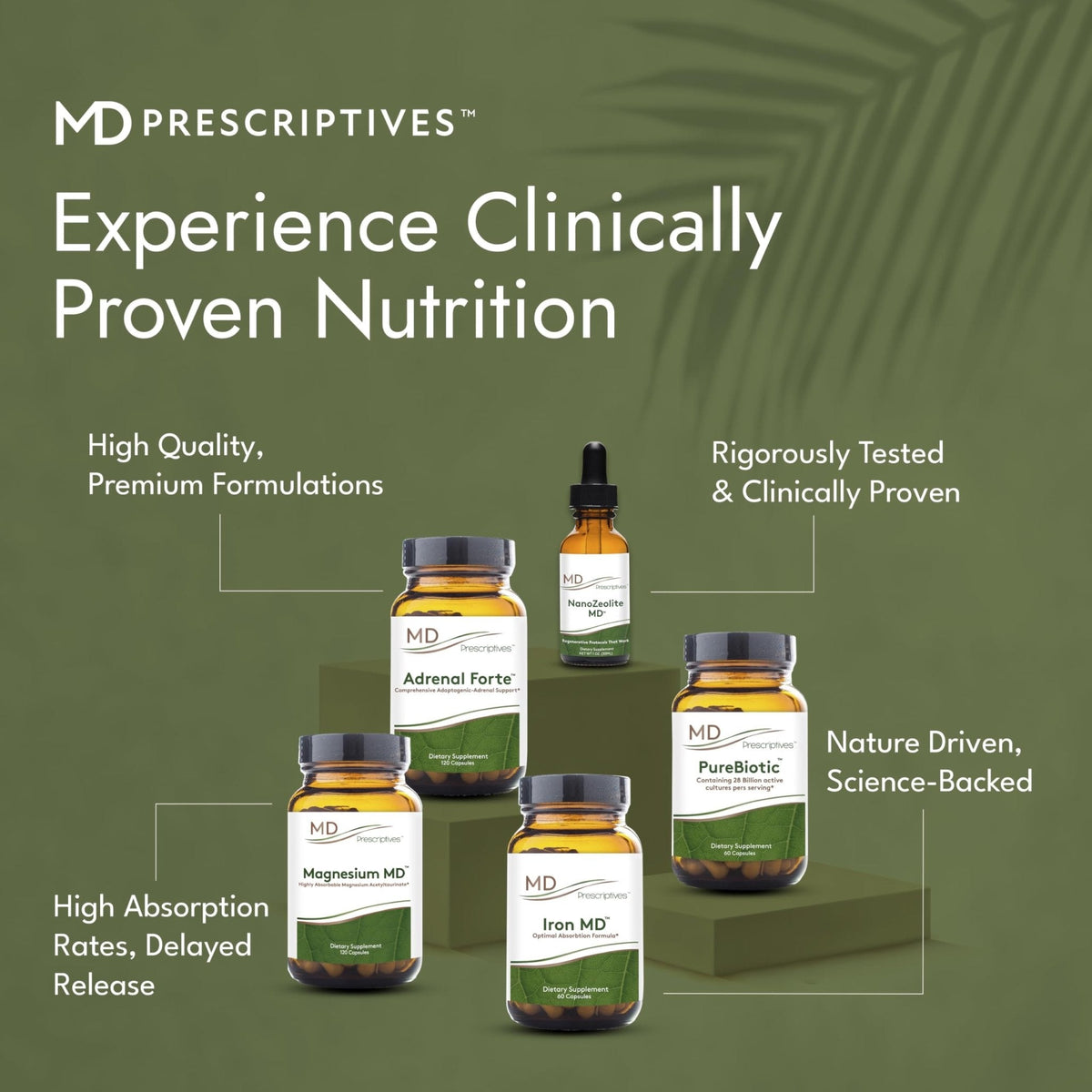 MD Prescriptives - PureBiotic - Probiotic Dietary Supplement for Digestive & Gut Health - 60 Capsules - Maple Wellness Supplements