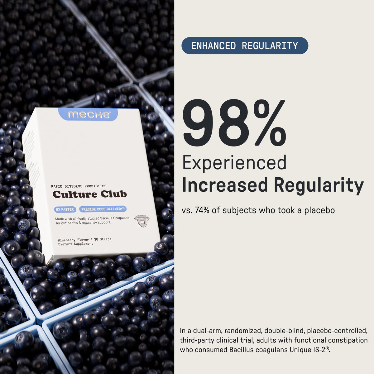 Meche Culture Club Probiotics for Digestive Health and Regularity - 5 Billion CFUs, Probiotics for Women and Men - Gut Health Supplements - Dissolve Strips - Maple Wellness Supplements