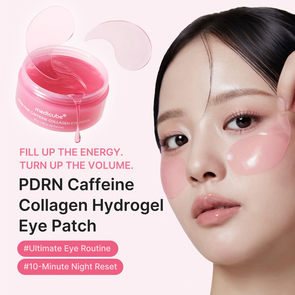 medicube PDRN Caffeine Collagen Eye Patch | Gel Eye Patches for the appearance of Dark Circles, Undereye Bags - Maple Wellness Supplements