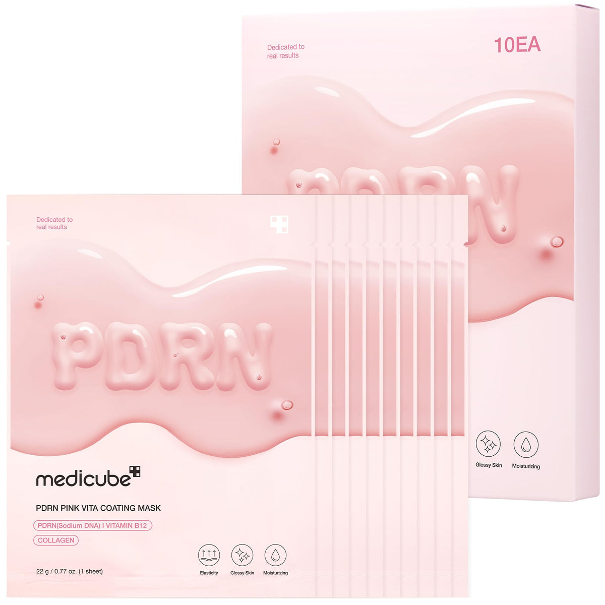 medicube Salmon DNA PDRN Pink Vita Coating Sheet Mask 10EA - Korean sheet mask - Maple Wellness Supplements