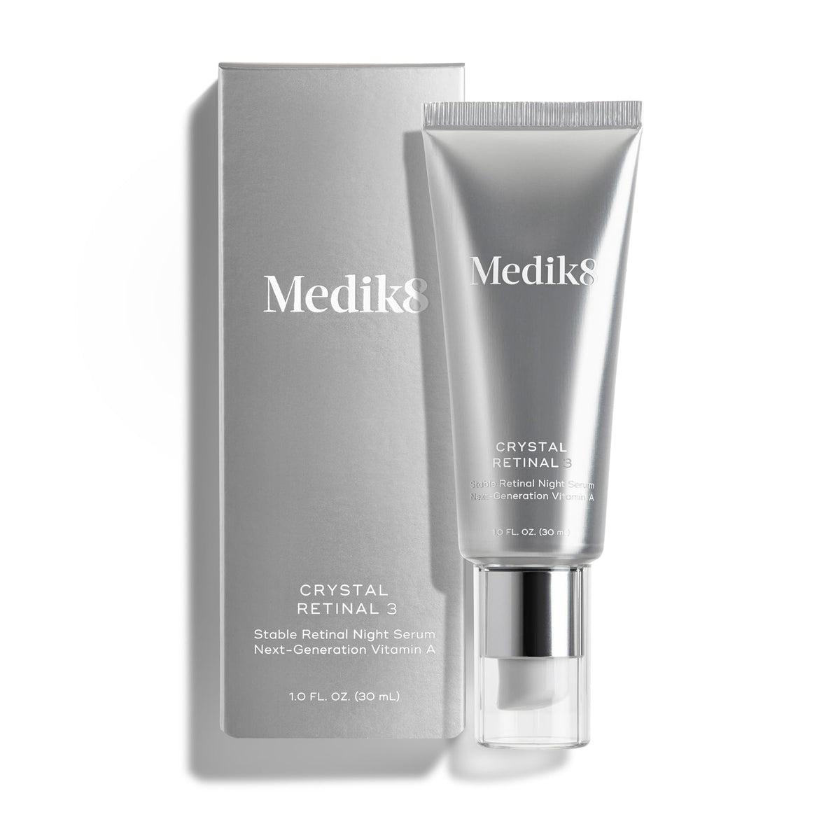 Medik8 Crystal Retinal 3 - Firming, Advanced Skin Retinaldehyde Face Serum - Night Serum with Hyaluronic Acid and Vitamin E - Gluten Free - 1 oz - Maple Wellness Supplements