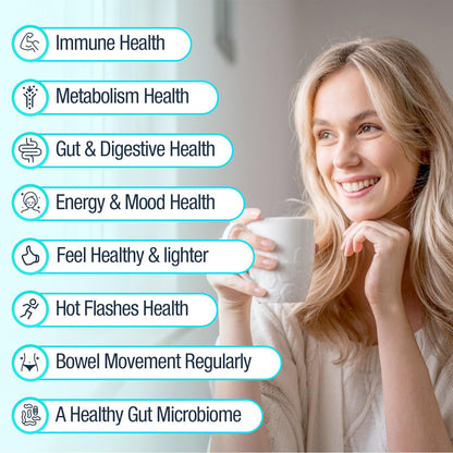 Menopause Supplements for Women, 120 Billion CFU Probiotic, 13-in-1 Herbs Probiotics Complex, for Menopause Relief, Hormone Balance, Hot Flashes, Night Sweats, Mood Swings, Gut & Immunity - 60 Capsule - Maple Wellness Supplements