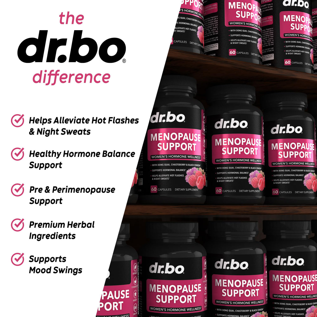 Menopause Supplements for Women Support Pills - Natural Menopause Relief for Hot Flashes, Night Sweats & Mood Swings with Dong Quai, Chasteberry & Black Cohosh - Hormone Balance for Women Supplement - Maple Wellness Supplements