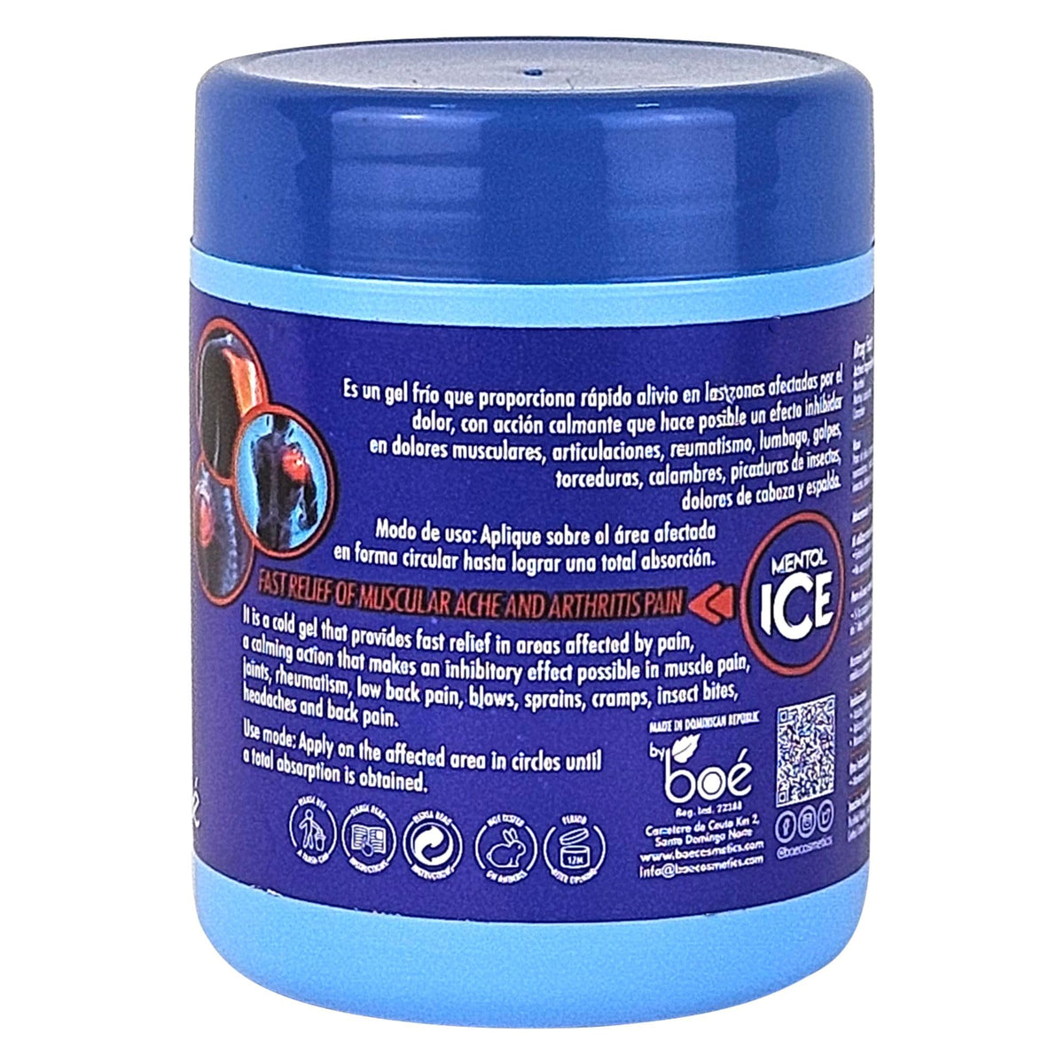 Mentol Ice Cold Gel – 8 oz Pain Relief Gel for Muscles & Joints – Fast-Acting Analgesic for Arthritis, Back Pain, Cramps, Sprains & Headaches – Non-Greasy & Quick Absorption - Maple Wellness Supplements