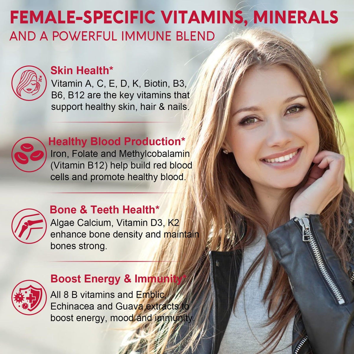 Methylated Multivitamin for Women Gummies, Calcium, D3 K2, Methylfolate & B12, Inositol, Daily Vitamin A C E, B Complex, Biotin, Zinc - Maple Wellness Supplements