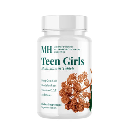 MICHAEL'S Health Naturopathic Programs Teen Girls Multivitamin - 90 Vegetarian Tablets - with B Complex Vitamins - Maple Wellness Supplements