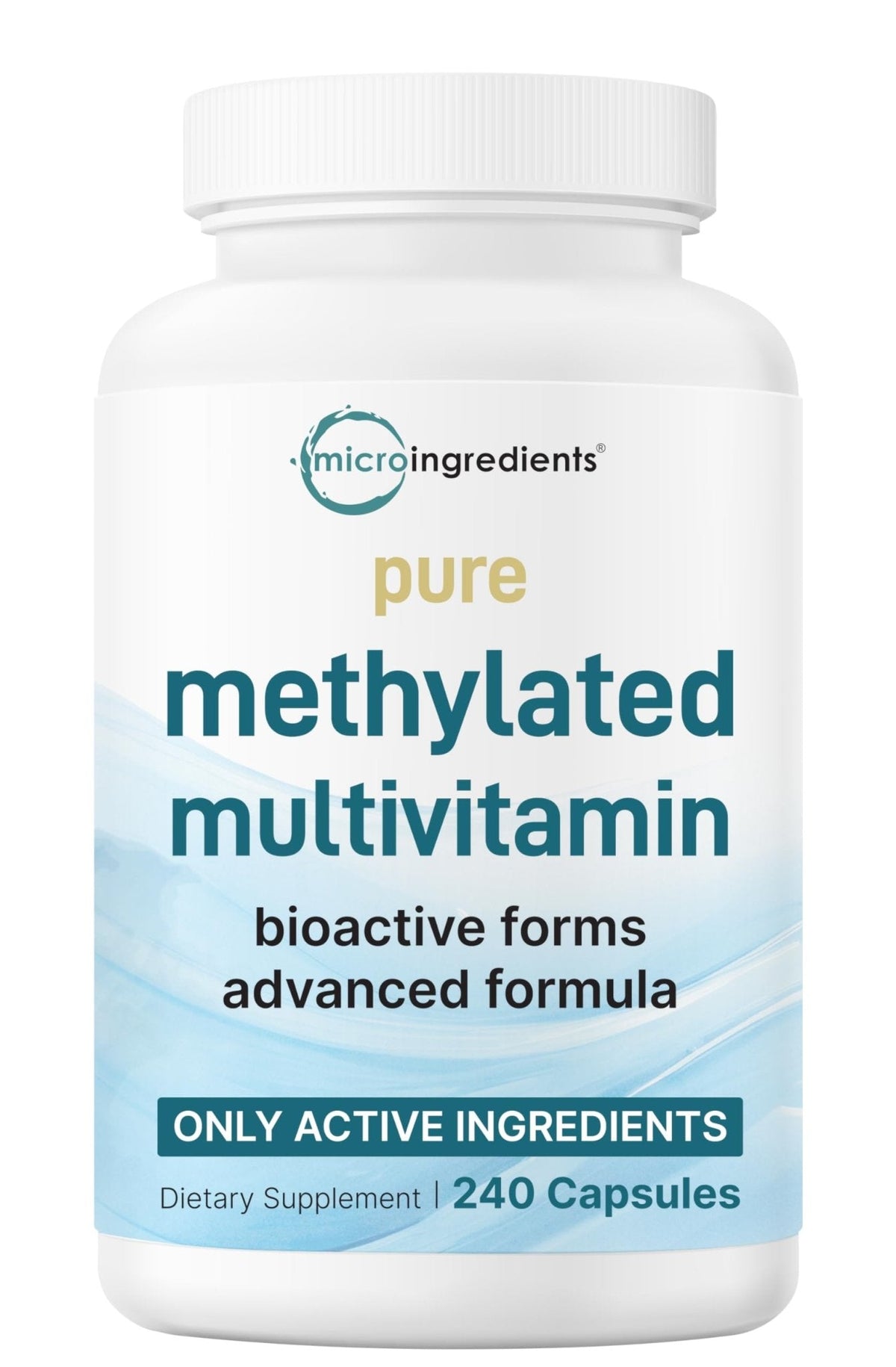 Micro Ingredients Pure Methylated Multivitamin, 240 Capsules | 19-in-1 Formula with Vitamins C, D, B12, Folate, Magnesium - Maple Wellness Supplements