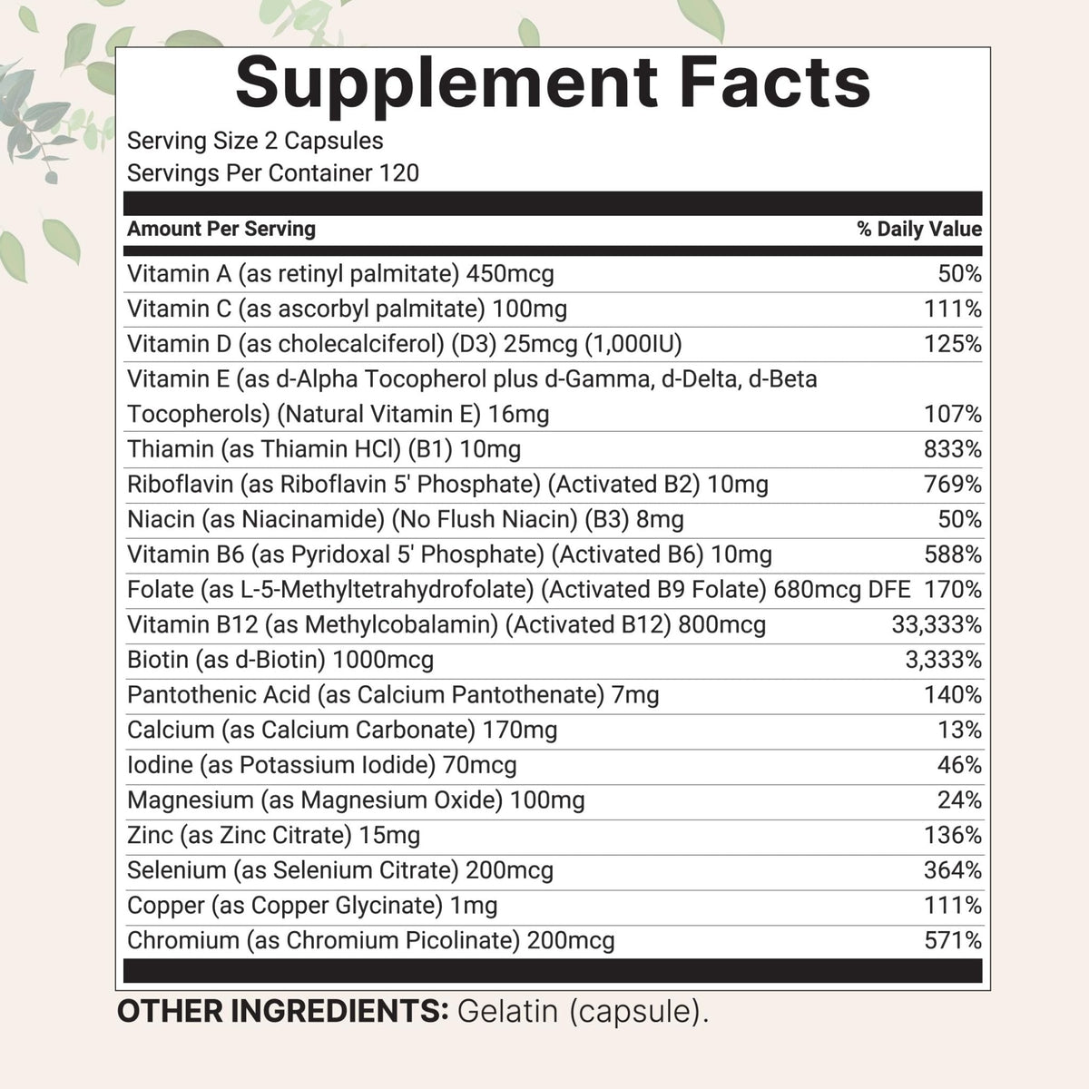 Micro Ingredients Pure Methylated Multivitamin, 240 Capsules | 19-in-1 Formula with Vitamins C, D, B12, Folate, Magnesium - Maple Wellness Supplements