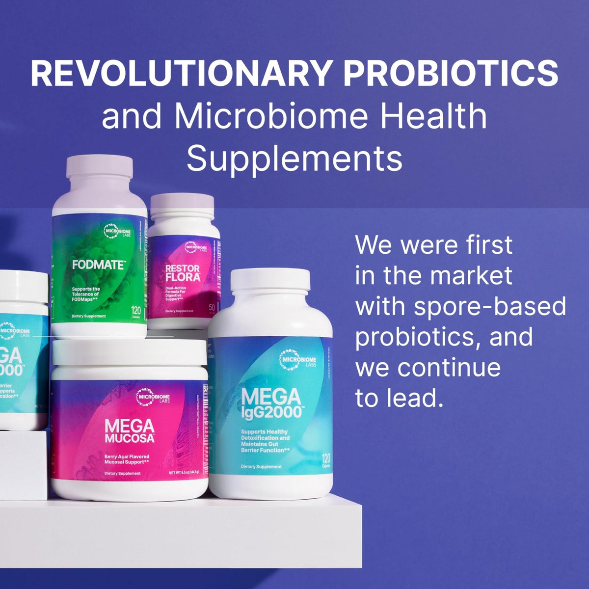 Microbiome Labs RestorFlora - Men's & Women's Probiotics for Digestive Health & Gut Reset - Spore Based Saccharomyces Boulardii Probiotics - Maple Wellness Supplements