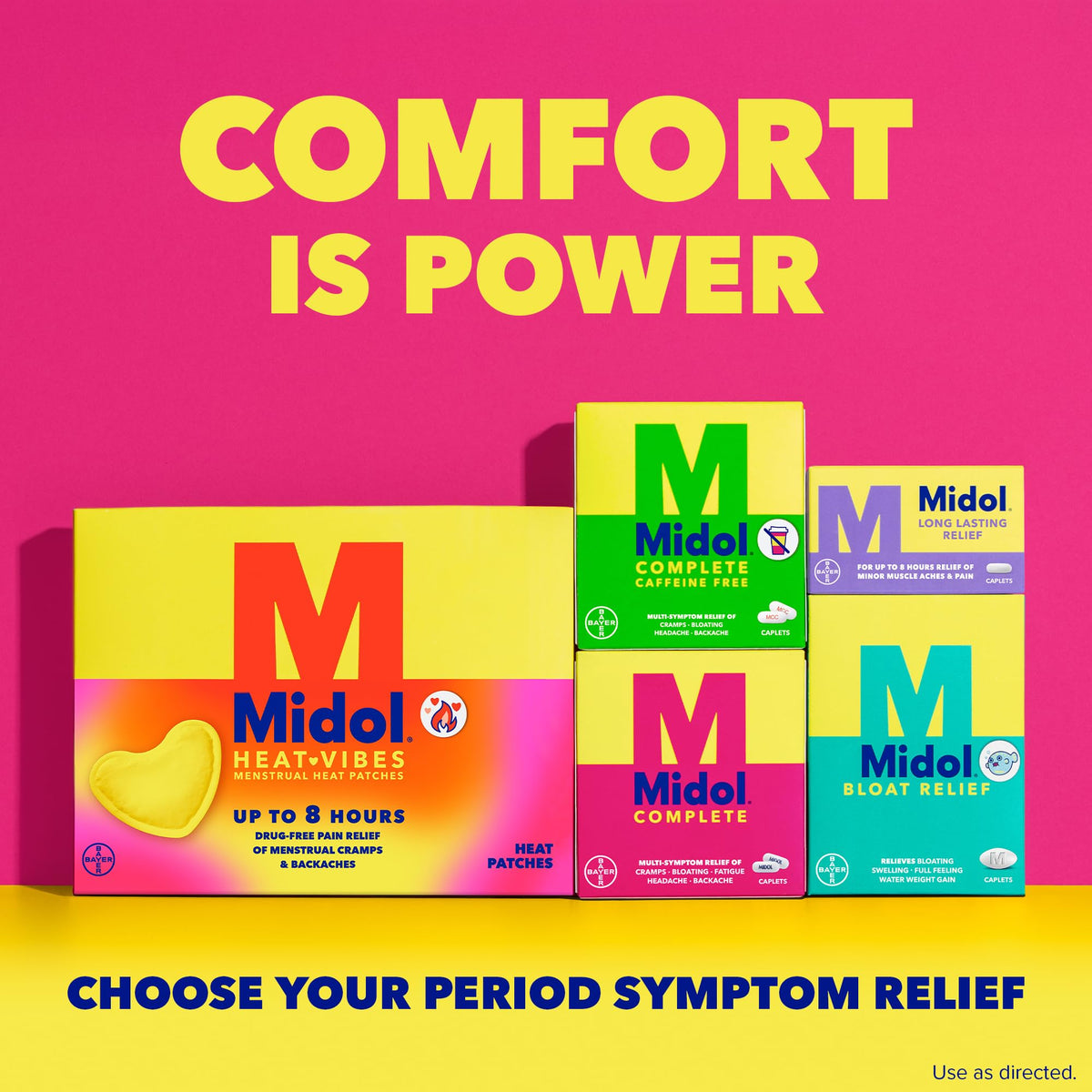 Midol Complete Gelcaps 24ct: Midol Complete Menstrual Pain Relief Gelcaps with Acetaminophen for Menstrual Symptom, PMS Relief, and Period Cramp Relief - 24 Count - Maple Wellness Supplements