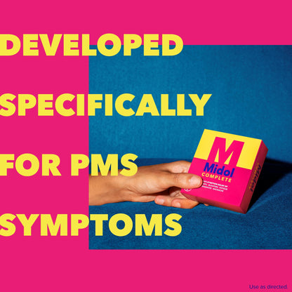 Midol Complete Menstrual Pain Relief Caplets, 40 Count - Provides Cramp, Headache, and Bloating Relief - Maple Wellness Supplements