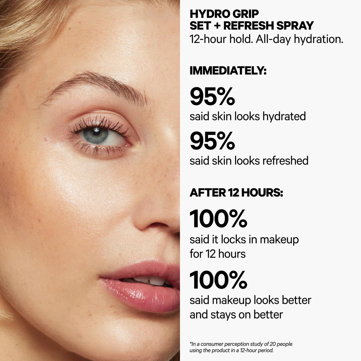 Milk Makeup Hydro Grip Set + Refresh Spray with Hyaluronic Acid – Sets Makeup + Hydrates Skin for Up to 12 Hours – Long-Lasting, Alcohol-Free Facial Mist for Dewy, Radiant Skin – 1.69 oz - Maple Wellness Supplements