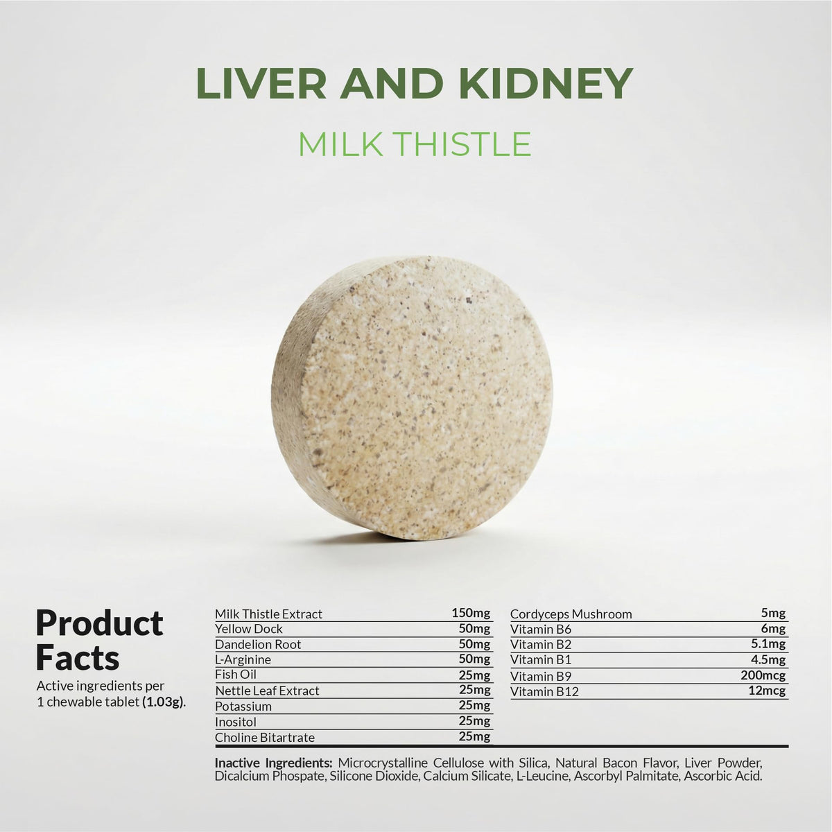 Milk Thistle for Dogs - 120 Chewable Tablets - Silymarin - Liver and Kidney Support with EPA & DHA - Detox - Liver Supplement for Dogs - Maple Wellness Supplements