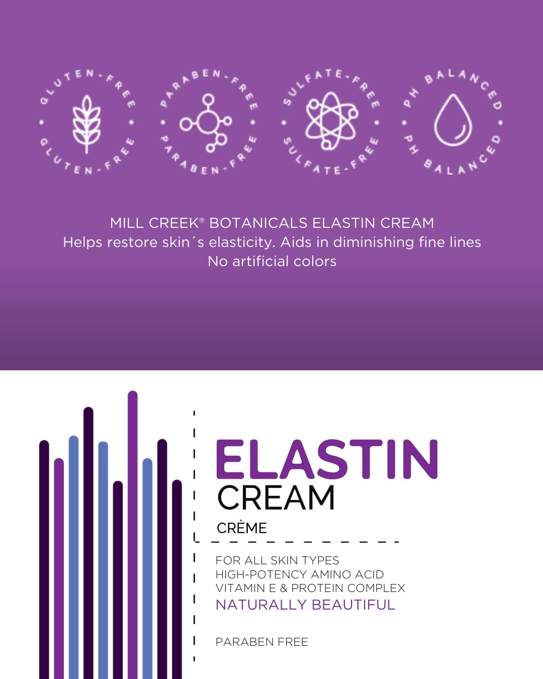 Mill Creek Creme Elastin Organic 4 Ounce -3 pack - Maple Wellness Supplements