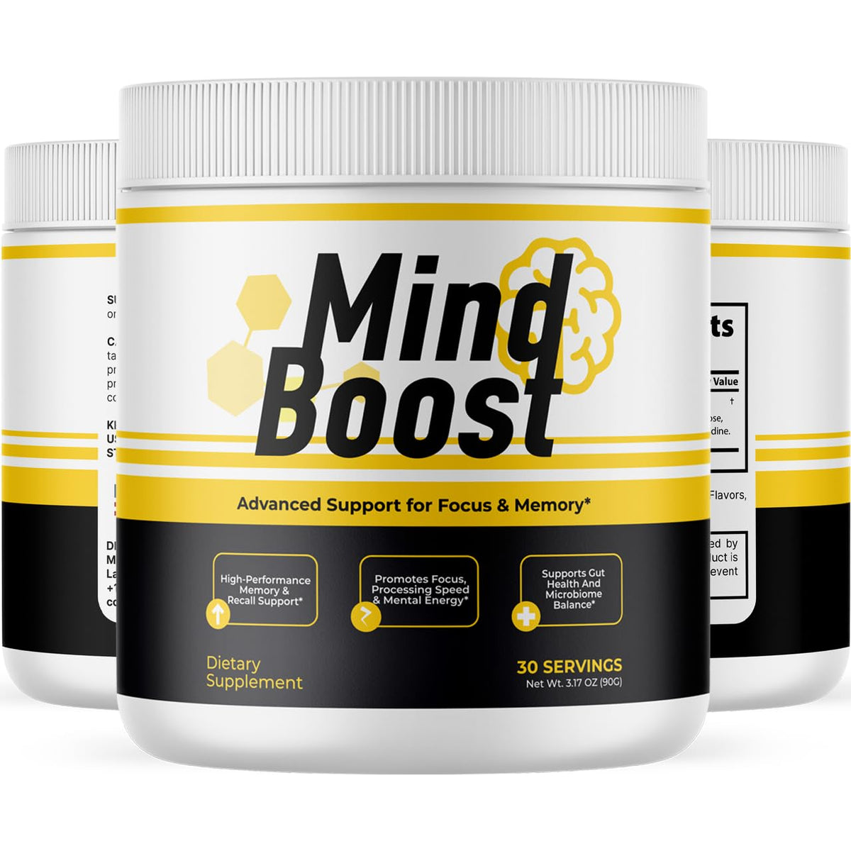 MindBoost Powder - Official Mind Boost Day Supplement, Advanced Nootropic, Premium Formula, Natural Vitamins for Wellness - 1 Bottle for 1 Month - Maple Wellness Supplements