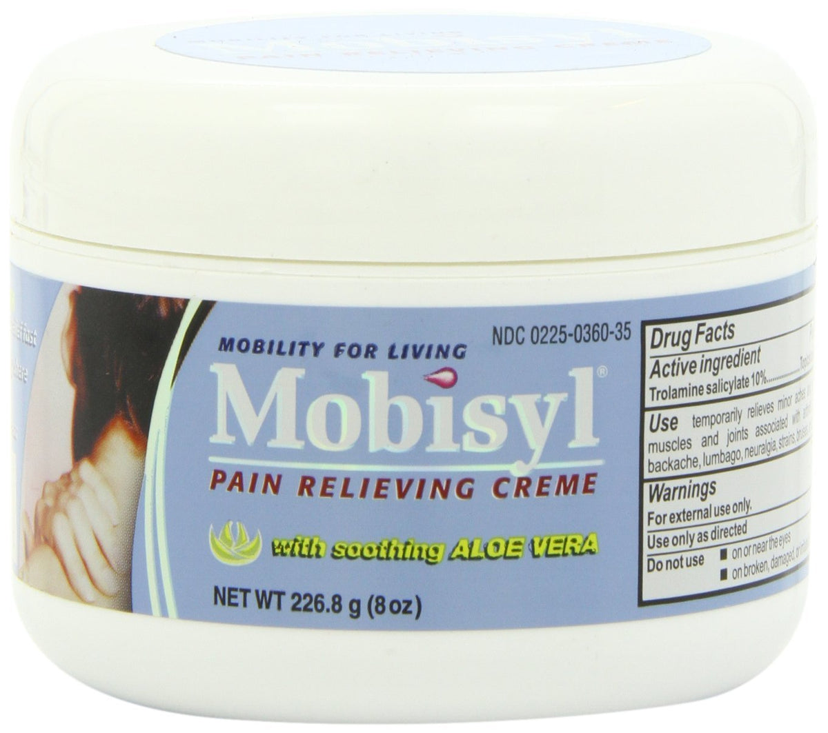 Mobisyl Pain Relieving Creme with Soothing Aloe Vera, 8 Ounce (Pack of 3) - Maple Wellness Supplements
