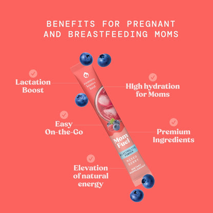 Mommy Knows Best Mom Fuel Electrolyte Drink Mix for Moms, Hydration Support - for Pregnancy, Prenatal, Electrolytes + Trace Minerals, - Maple Wellness Supplements