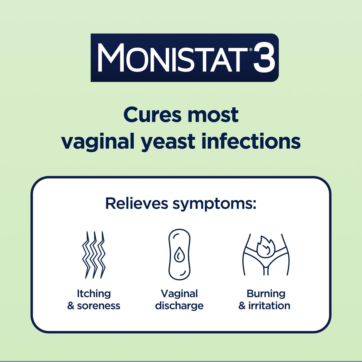 Monistat 3-Day Yeast Infection Treatment for Women, 3 Miconazole Vaginal Suppositories & External Itch Relief Cream (9g Tube) Combo Pack - Maple Wellness Supplements