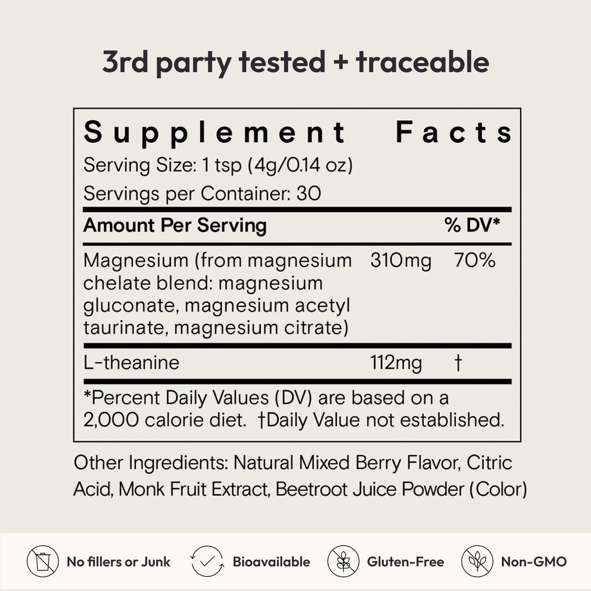 Moon Juice Magnesi-Om Magnesium Powder Supplement - Chelated Magnesium Complex + L-Theanine Blend for Rest, Relaxation & Regularity - Maple Wellness Supplements