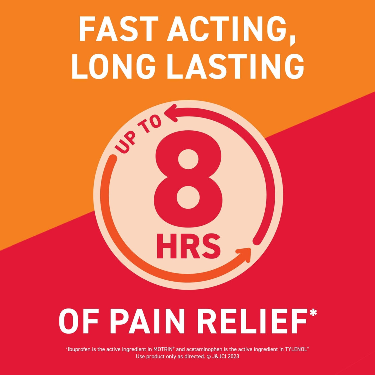 Motrin Dual Action with Tylenol, Ibuprofen & Acetaminophen Fast-Acting, Long Lasting Pain Reliever for Minor Aches & Pains, Ibuprofen (NSAID) 125 mg & Acetaminophen 250 mg, 120 ct - Maple Wellness Supplements