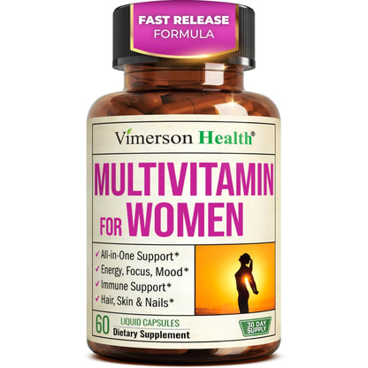 Multivitamin for Women with Vitamins and Minerals for Energy, Focus and Immune Health – Premium Daily Womens Multivitamins - Maple Wellness Supplements