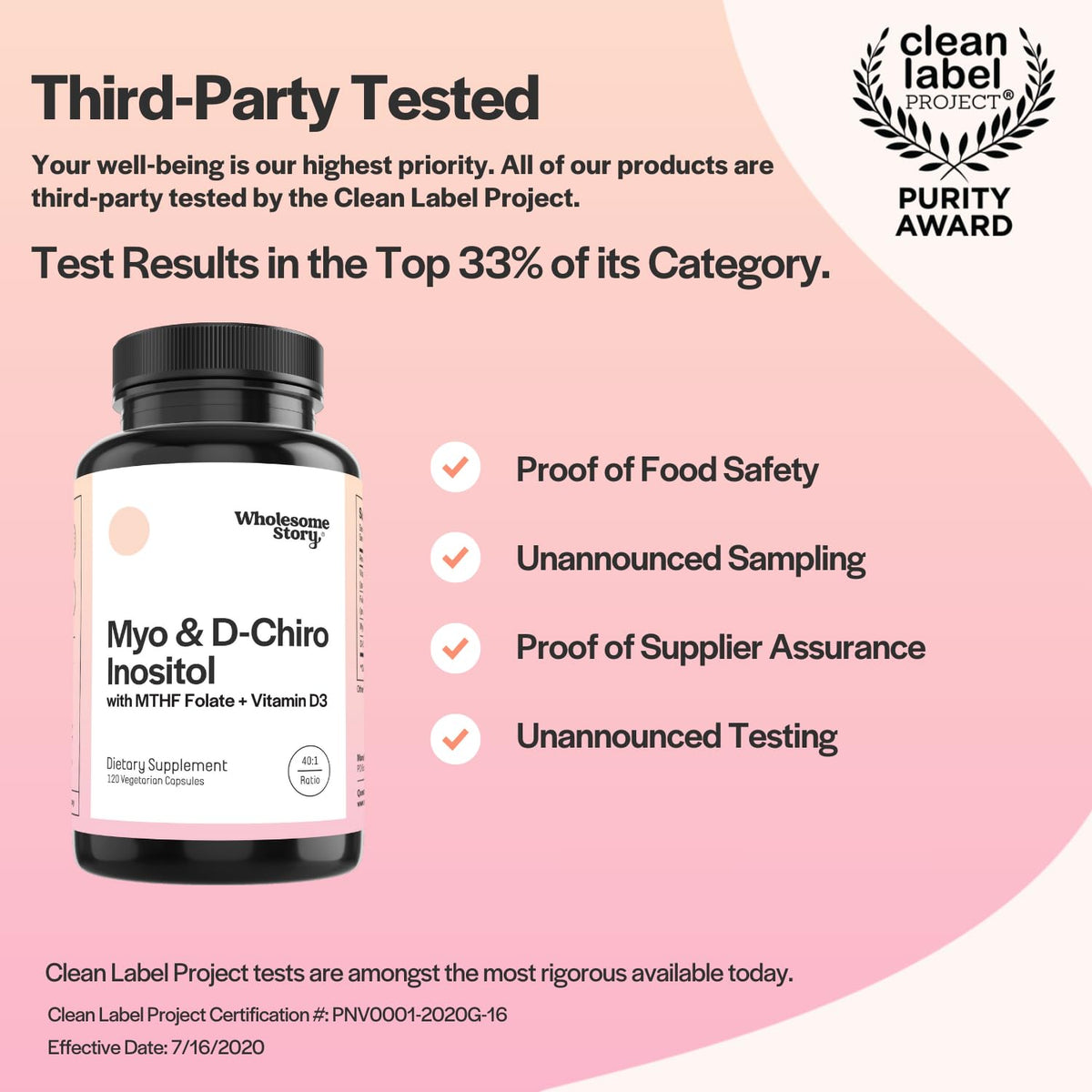 Myo-Inositol & D-Chiro Inositol Capsules with MTHF, Folate, Vitamin D| Support for Ovarian Function, Hormone Balance, & Homocysteine Levels | Fertility Supplements for Women | 40:1 Ratio - Maple Wellness Supplements