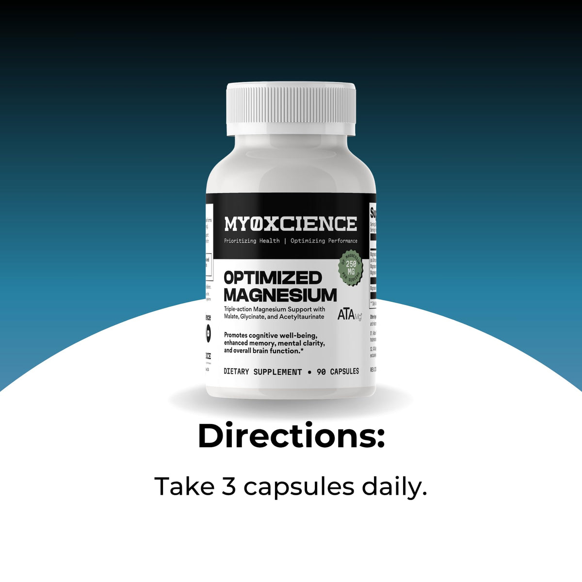 MYOXCIENCE Optimized Magnesium Glycinate + Magnesium Taurate (as ATAmag®) for High Brain Bioavailability to Support Stress Relief and Sleep | 30 Servings - Maple Wellness Supplements