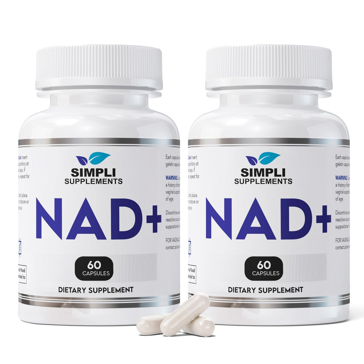 NAD Supplement for Anti-Aging and Cell Regeneration | NAD Booster 500mg Per Serving | NMN Supplement Alternative | Similar to Nicotinamide Riboside | 120 Capsules (2 Month Supply) - Maple Wellness Supplements