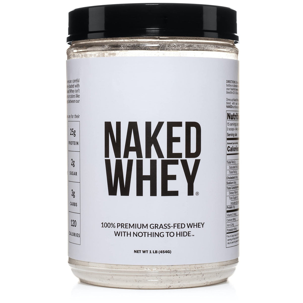 Naked Nutrition Naked Whey 1Lb - Only 1 Ingredient, Grass Fed Whey Protein Powder - Maple Wellness Supplements