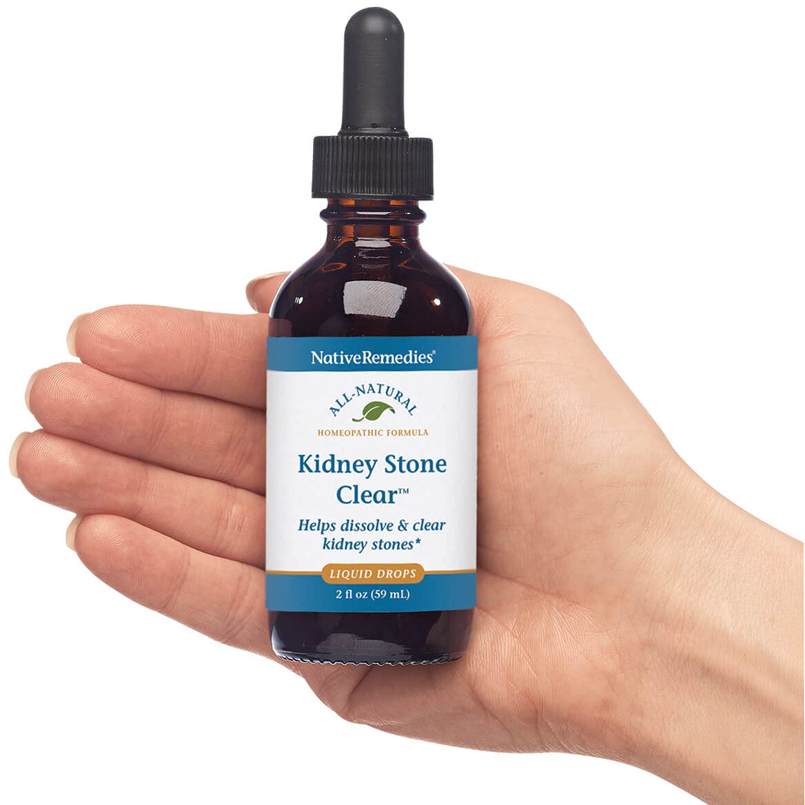 Native Remedies Kidney Stone Clear - Natural Homeopathic Formula Temporarily Helps Dissolve and Clear Kidney Stones - Relieves Pain, Nausea and Vomiting - 59 mL - Maple Wellness Supplements