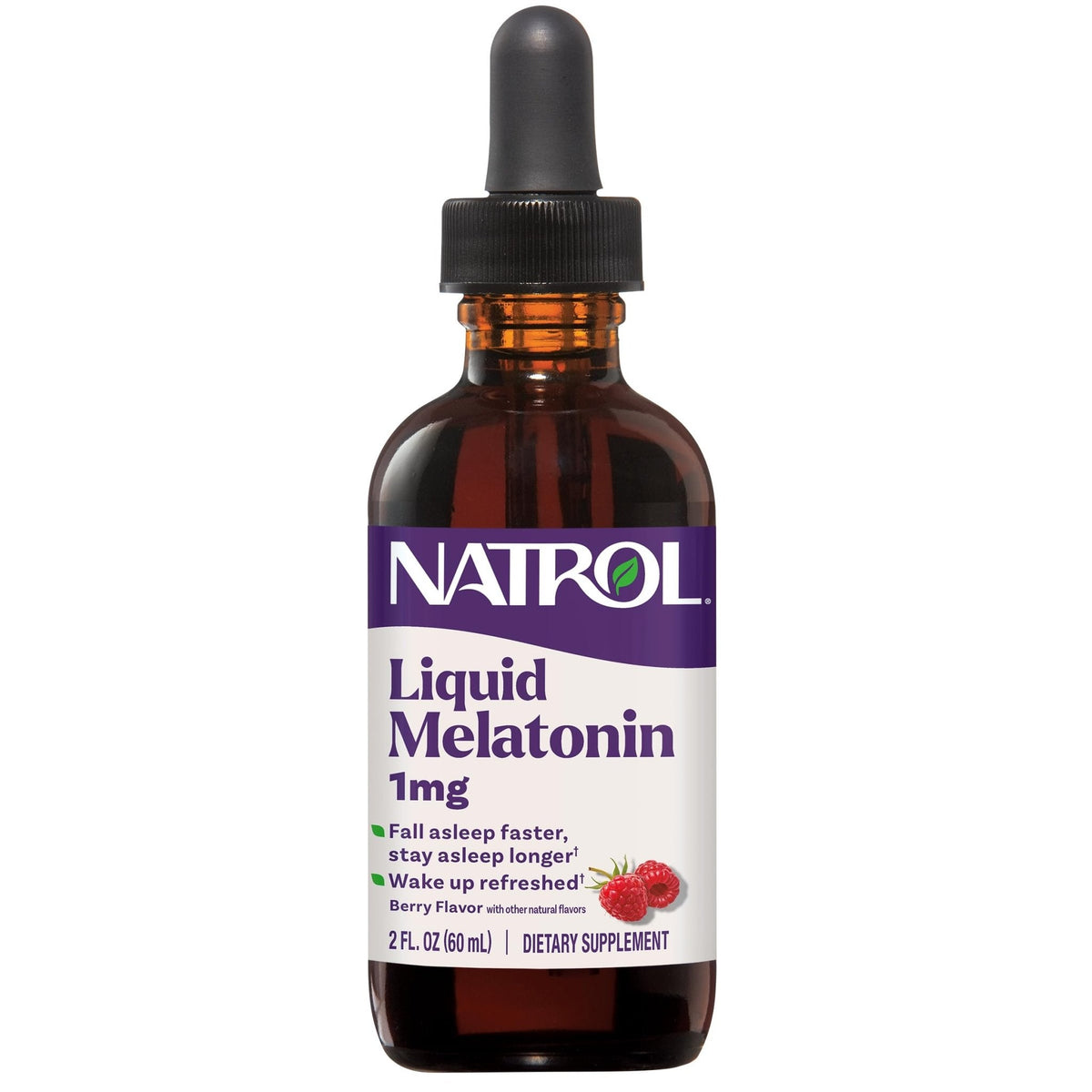 Natrol Liquid Melatonin 1 mg, Adult Melatonin Supplement to Fall Asleep Faster and Stay Asleep Longer, Wake Up Refreshed, - Maple Wellness Supplements
