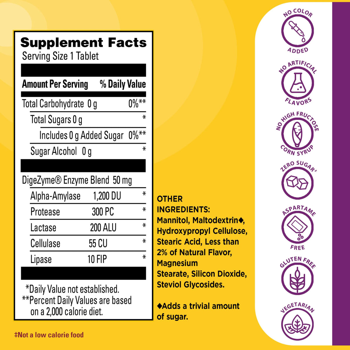 Nature Made Digestive Enzymes 5-in-1 Blend, Digestive Health Support, 90 Chewable Tablets, 30 Day Supply - Maple Wellness Supplements