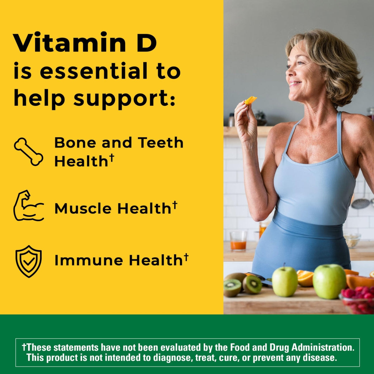 Nature Made Vitamin D3 1000 IU (25 mcg), Vitamin D Supplement for Bone, Teeth, Muscle and Immune Health Support, 300 Softgels, 300 Day Supply - Maple Wellness Supplements