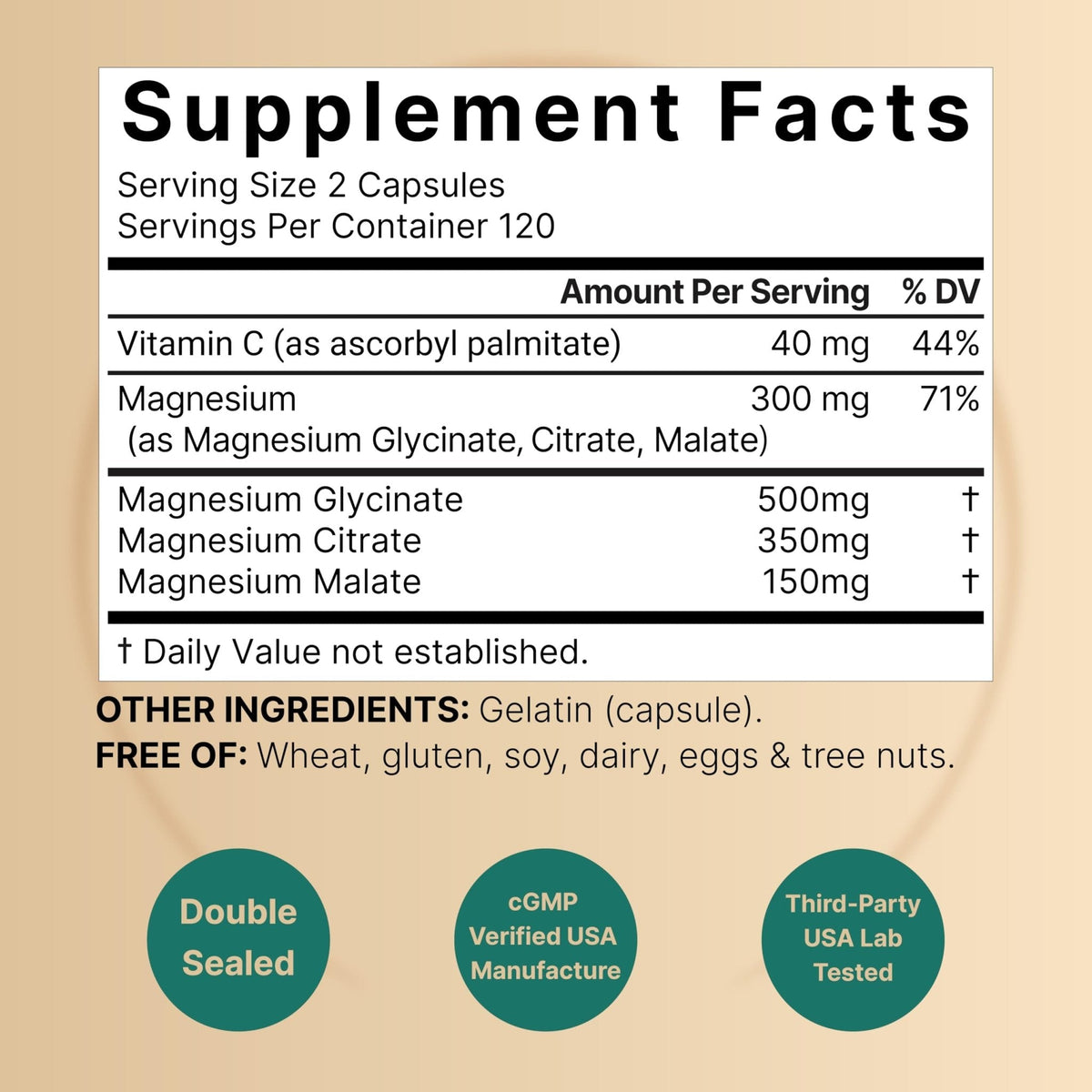 NatureBell Magnesium Complex for Women & Men 1,000mg Per Serving – 240 Capsules – Triple Magnesium Complex with Glycinate, Citrate & Malate – Chelated & Purified – Non‑GMO, Filler Free - Maple Wellness Supplements