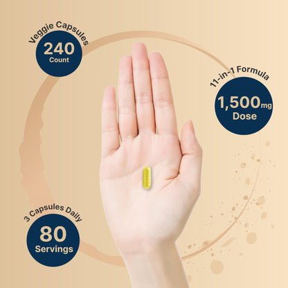 NatureBell NAD+ Complex 1,500mg Per Serving, 240 Veggie Capsules | NMN Supplement Alternative | NAD Plus Resveratrol, Hyaluronic Acid, Quercetin, Fisetin, Collagen, & More – Non-GMO - Maple Wellness Supplements