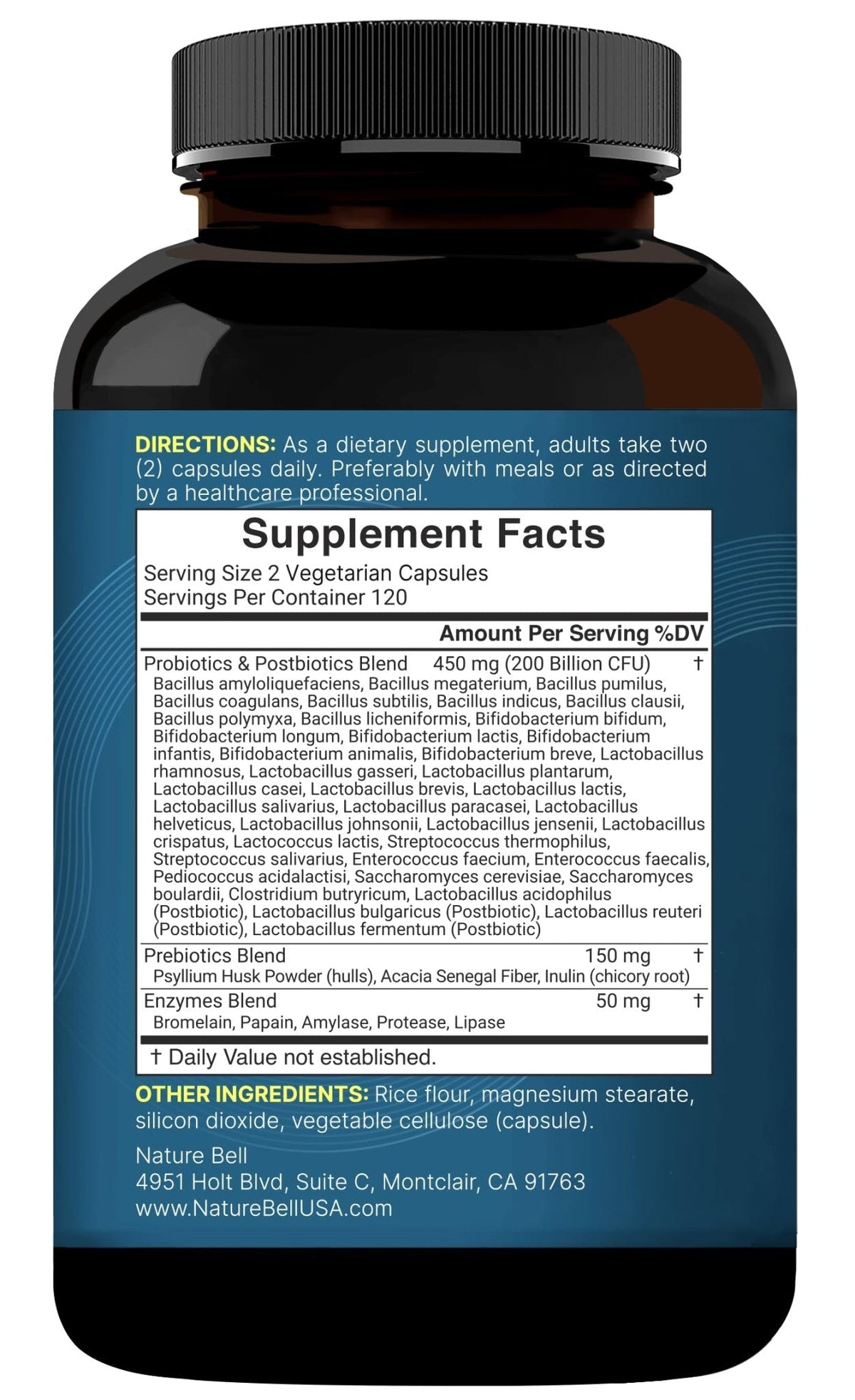 NatureBell Probiotic 200 Billion CFU – 40 Strains Per Serving | 240 Veggie Capsules with Prebiotics and Probiotics – Full Spectrum Complex with Enzymes - Maple Wellness Supplements