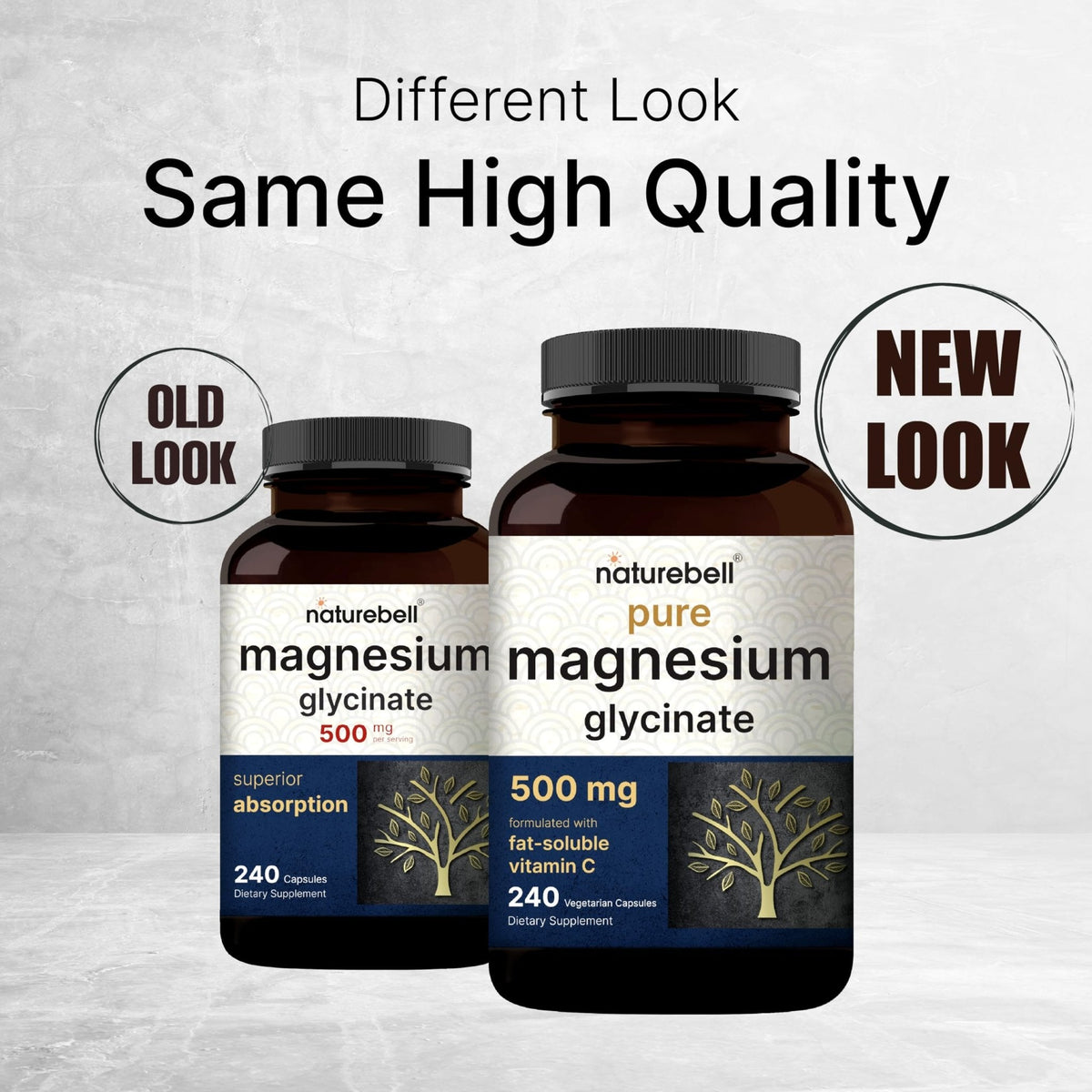Naturebell Pure Magnesium Glycinate 500mg, 240 Veggie Capsules | 100% Chelated & Purified – 3rd Party Tested, Vegan Friendly, Non-GMO, Filler Free - Maple Wellness Supplements