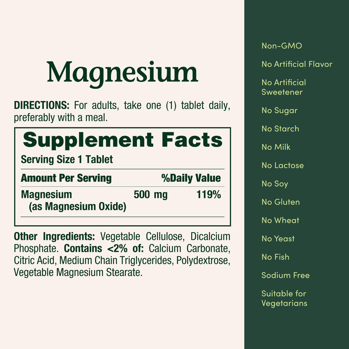 Nature's Bounty Magnesium 500 mg Tablets, High Potency Magnesium Supplement for Bone & Muscle Health, Whole Body Support, 200 Count (Pack of 1) - Maple Wellness Supplements