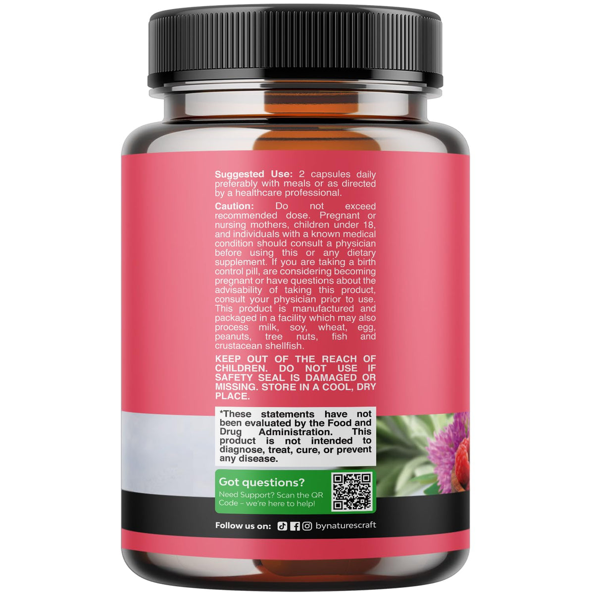 Natures Craft Complete Herbal Menopause Supplement for Women - Female Hormone Balance Capsules for Night Sweats Hot Flashes & Mood Swings with Dong Quai - Maple Wellness Supplements