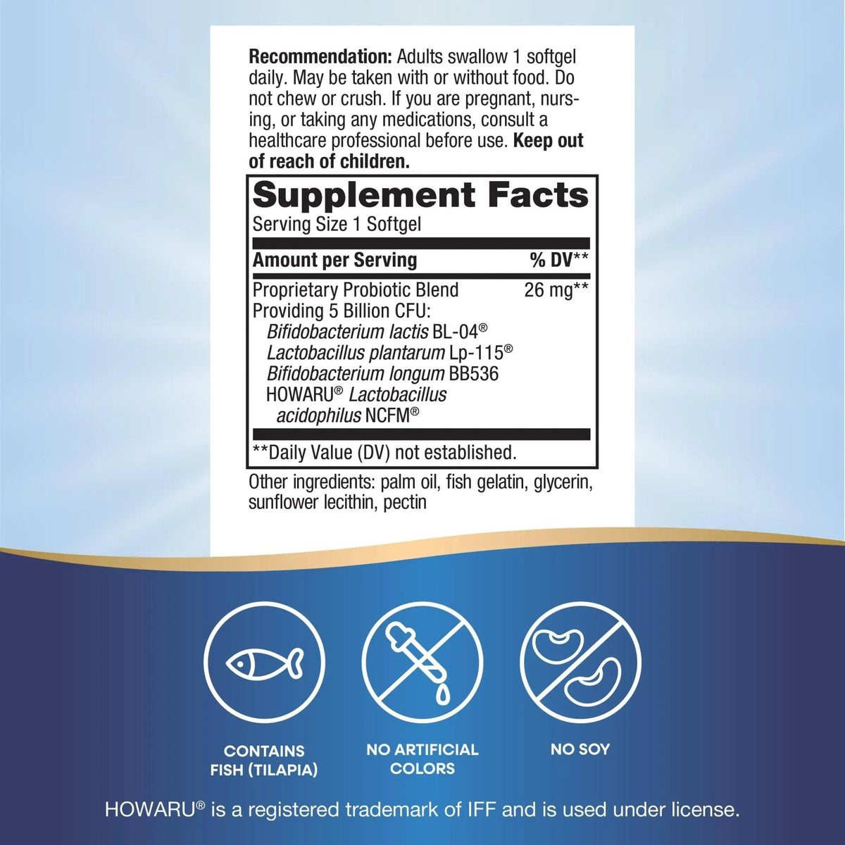 Nature's Way Pearls Max Potency Probiotic for Men and Women, Supports Digestive, Immune, Colon Health*, 5 Billion Live Cultures, No Refrigeration Required, 30 Softgels - Maple Wellness Supplements