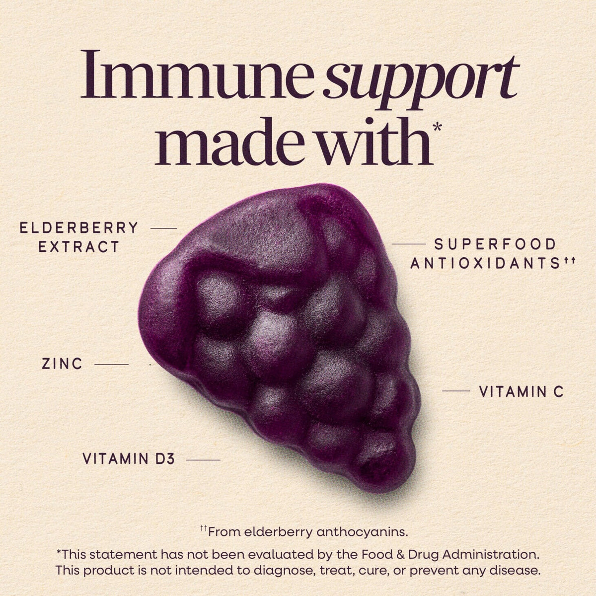 Nature’s Way Sambucus Elderberry Gummies, Immune Support Gummy for Adults & Kids Ages 4+ with Black Elderberry Extract, Vitamin C - Maple Wellness Supplements